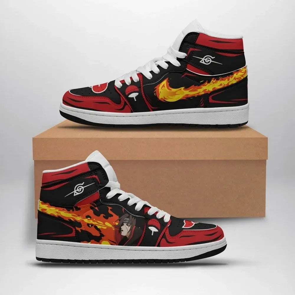 Itachi Clan Fireball V2 Akatasuki High Top Shoes