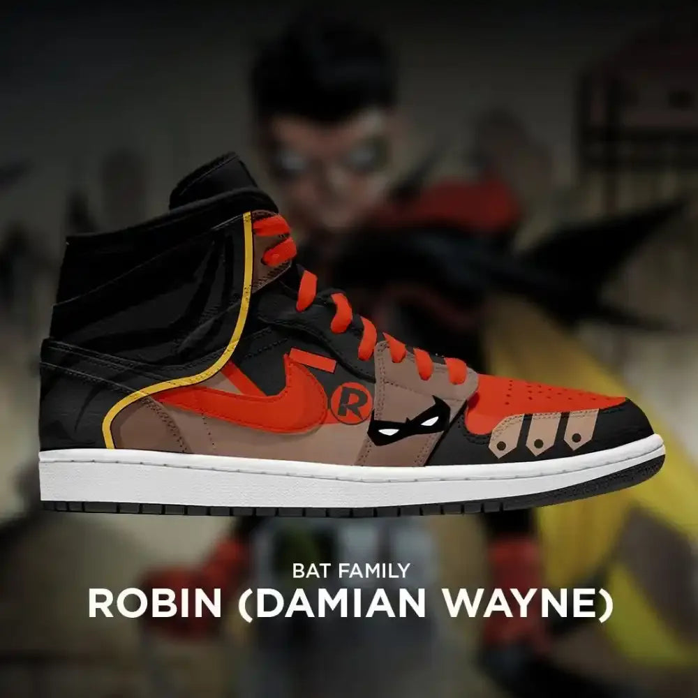 Robin (Damian Wayne) Batman Edition High Top Shoes