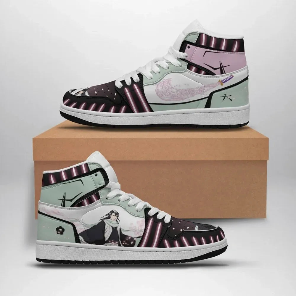 Kuchiki Byakuya Bleach Special High Top Shoes
