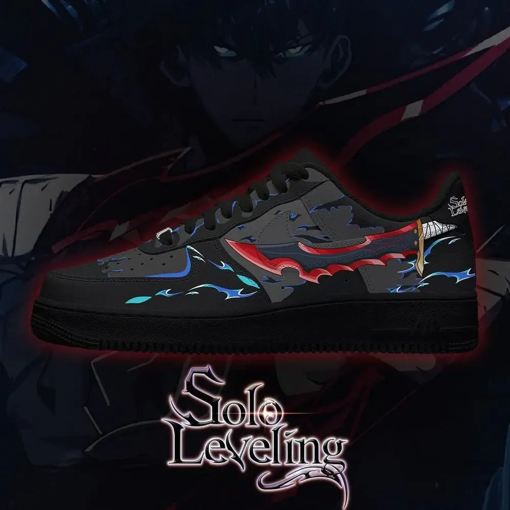Sung Jinwoo LVL Max Shadow Legacy Solo Leveling Low Top Shoes