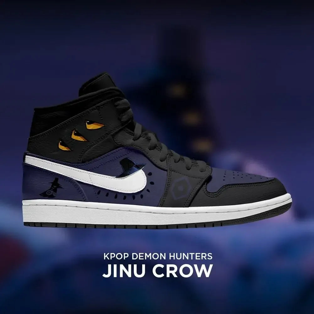 Jinu Crow Kpop Demon Hunters High Top Shoes