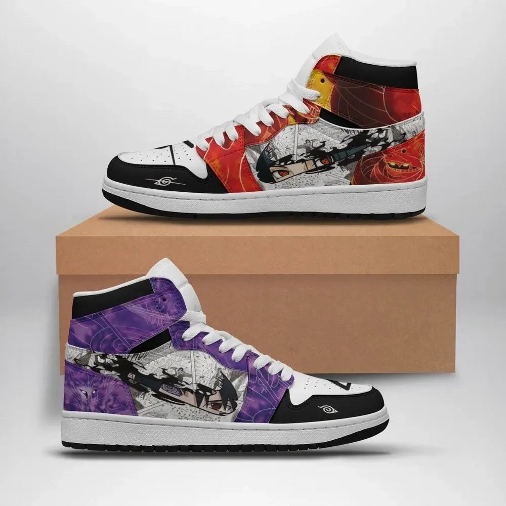 Itachi And Sasuke Susano Akatasuki High Top Shoes