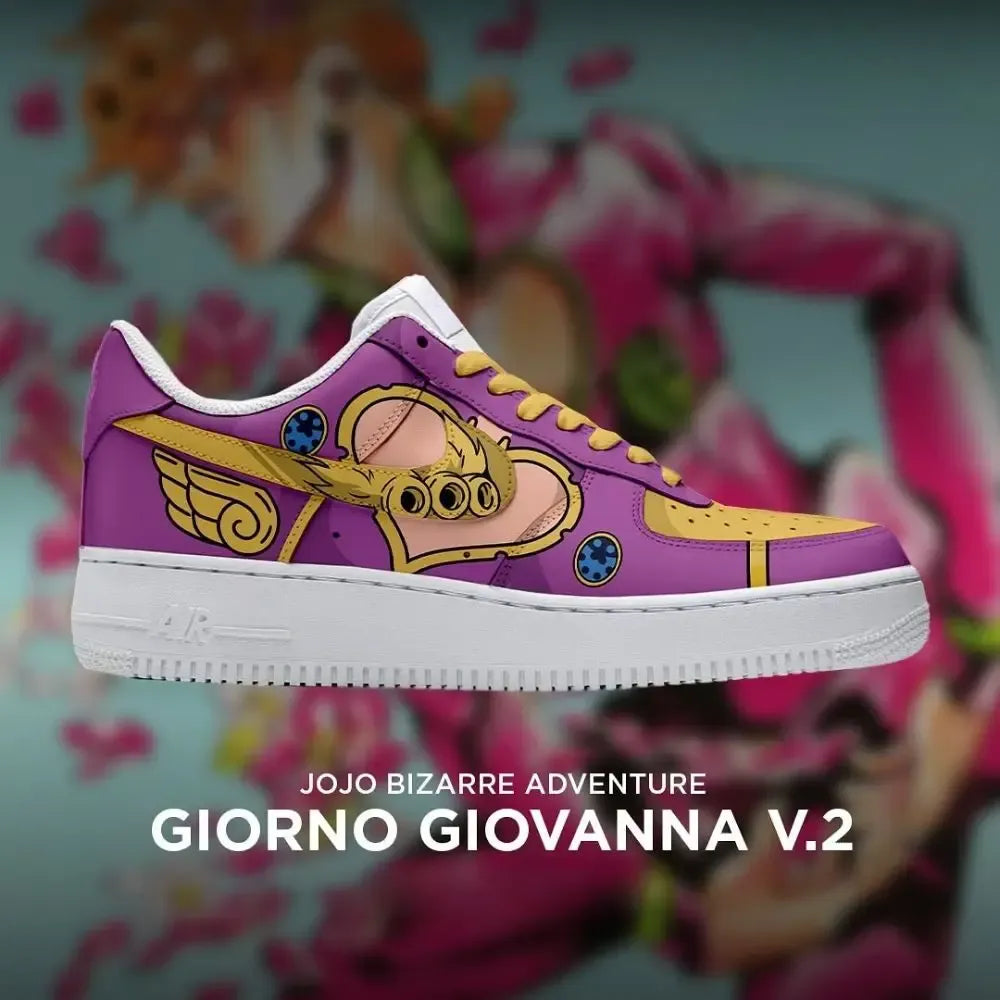 Giorno Giovanna V.2 Phantom JoJo's Bizarre Adventure Low Top Shoes