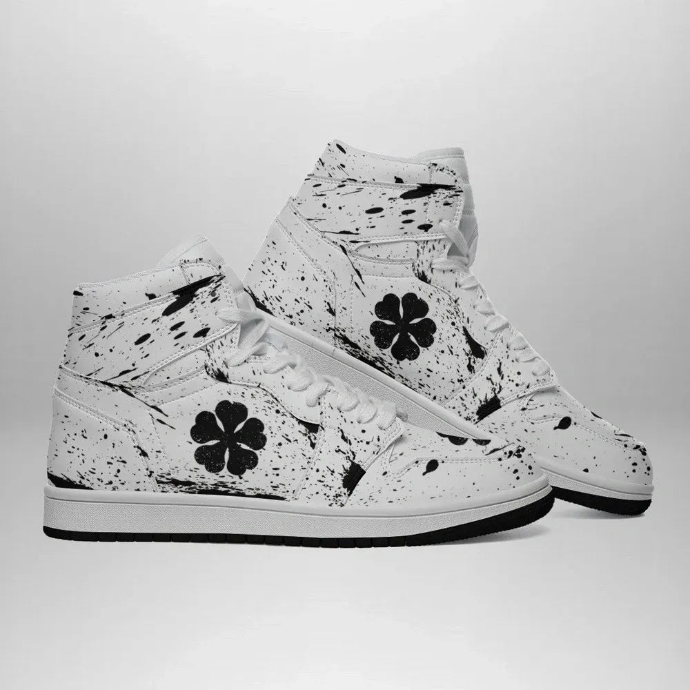 Grunge 5 Leaf Clover Black Cover Special High Top Shoes