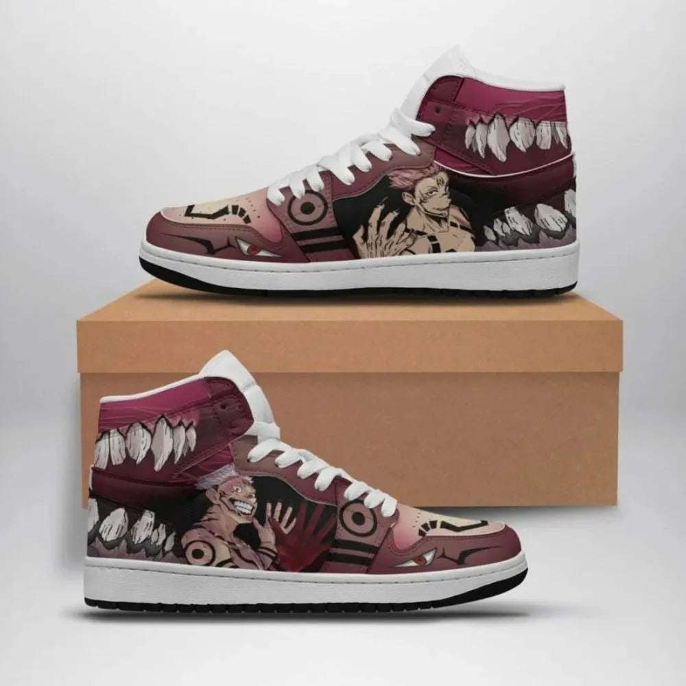 Sukuna Teeth Jujutsu Kaisen Special High Top Shoes
