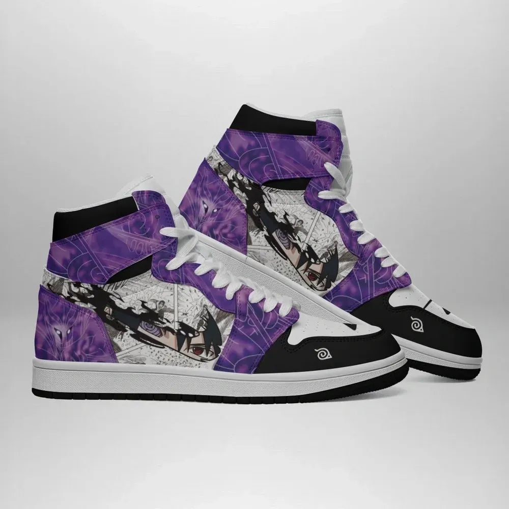 Itachi And Sasuke Susano Akatasuki High Top Shoes