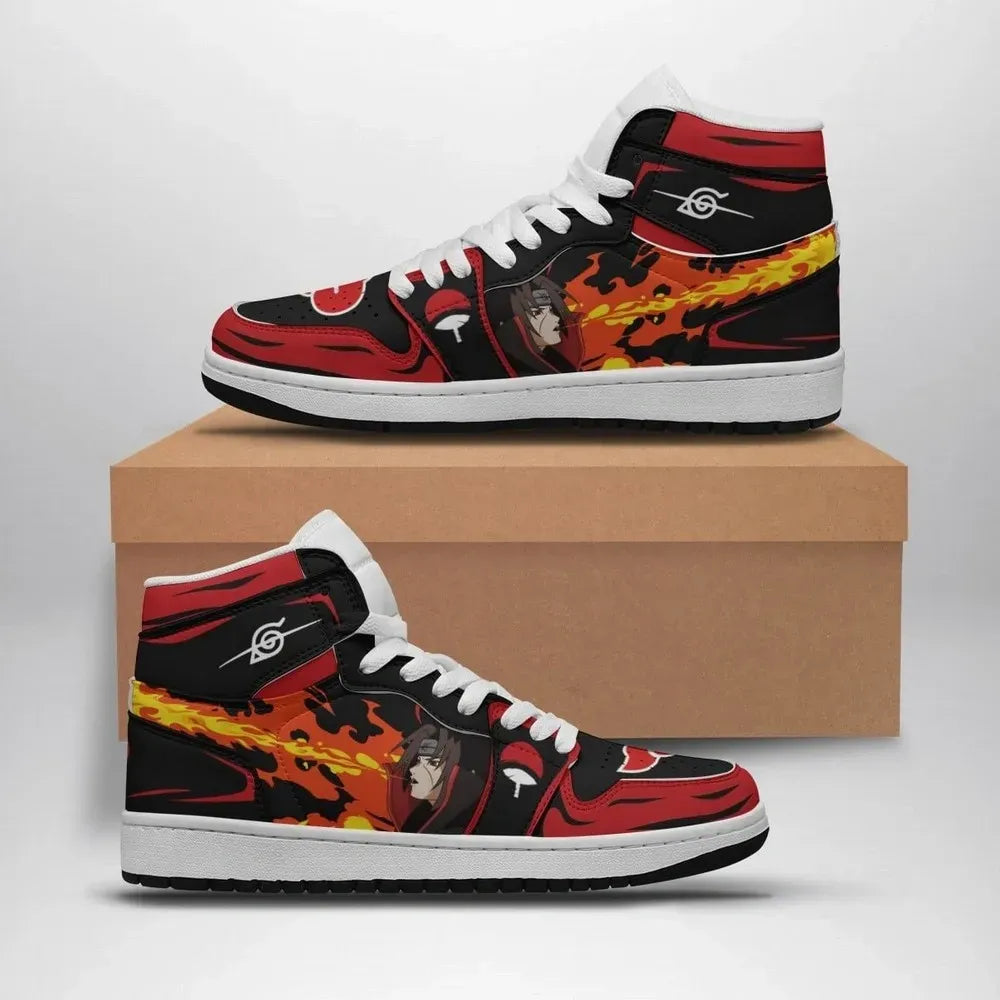 Itachi Clan Fireball Akatasuki High Top Shoes
