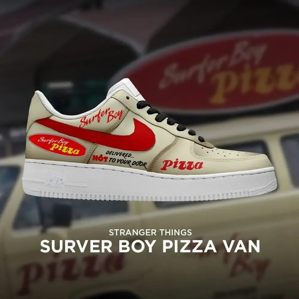 Surver Boy Pizza Van Stranger Things Low Top Shoes