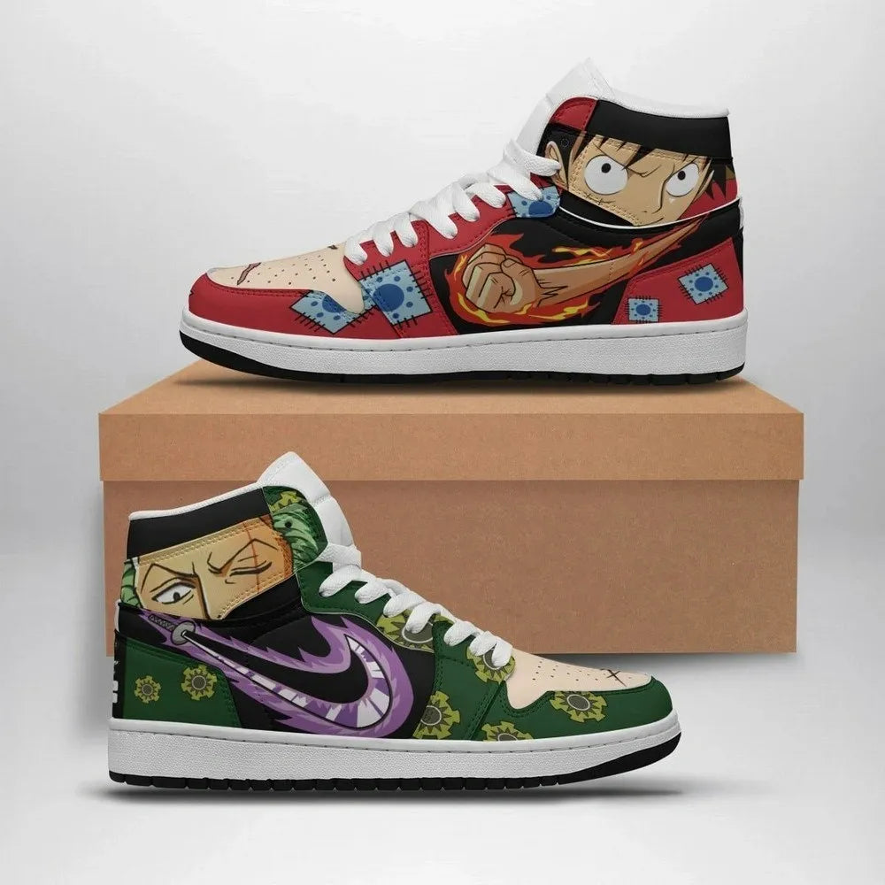 Zoro and Luffy One Piece Special High Top Shoes