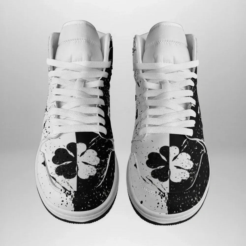 Grunge 5 Leaf Clover Black Cover Special High Top Shoes