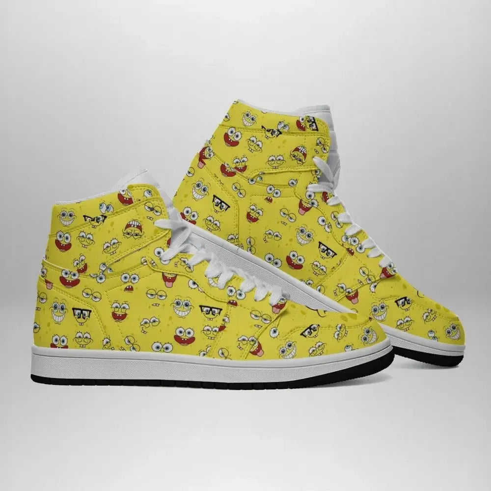 Spongebob Faces Spongebob Squarepants Special High Top Shoes