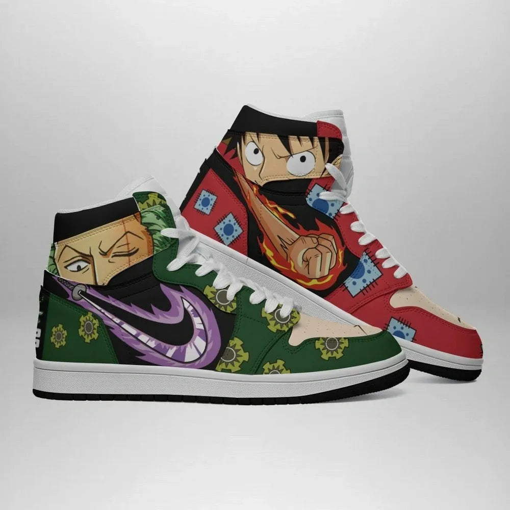 Zoro and Luffy One Piece Special High Top Shoes
