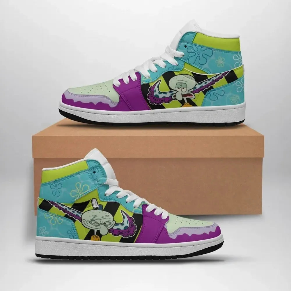 Mr. Squidward Tentacles Spongebob Squarepants Special High Top Shoes