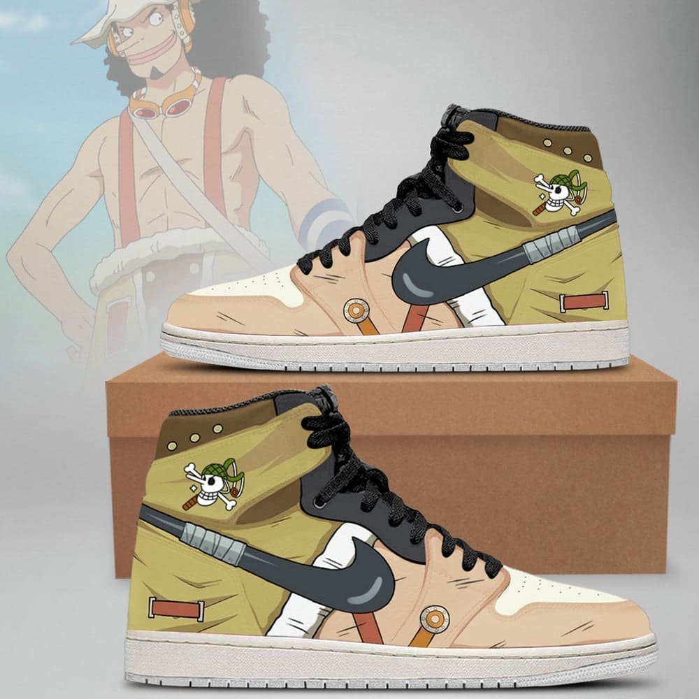 Ussop One Piece Air Jordan 1 High Top Shoes SMUOPA1